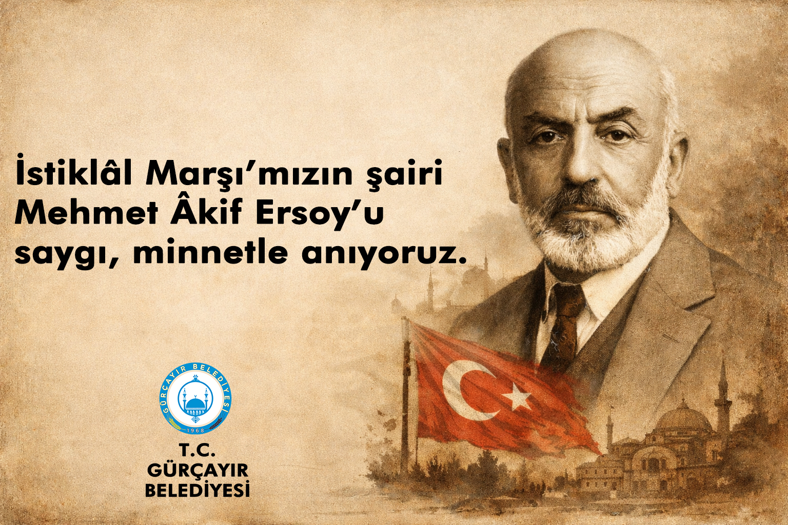 Mehmet Âkif Ersoy… İstiklâl Marşı’mızın şairini saygı, minnetle anıyoruz.